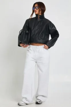 boohoo Jogging Jambe Droite à Ceinture Ajustée<Femme Pantalons|Joggings