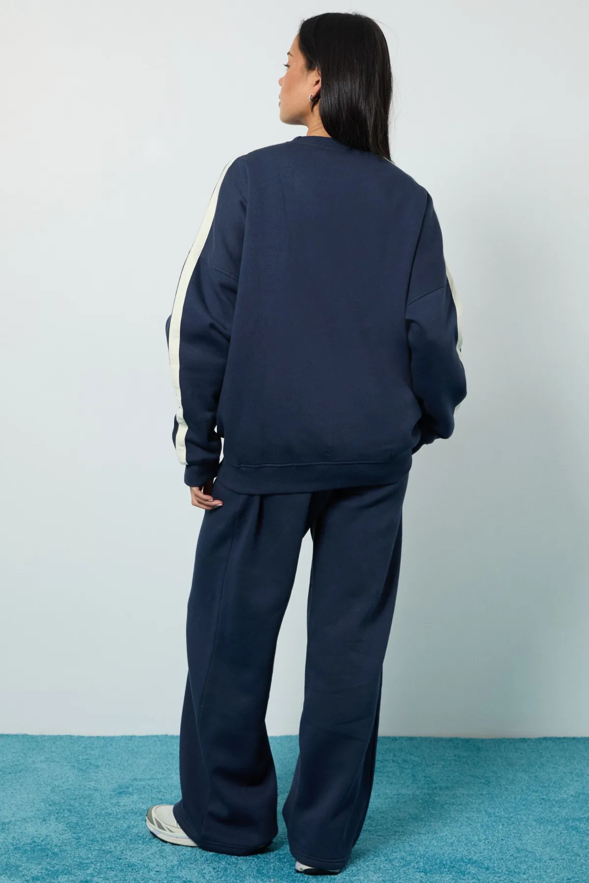 boohoo Jogging Jambe Droite à Détails Rayés<Femme Pantalons|Joggings