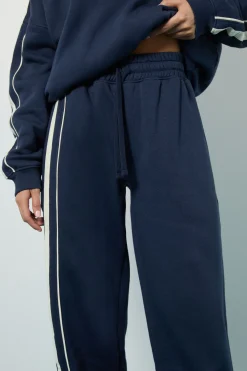 boohoo Jogging Jambe Droite à Détails Rayés<Femme Pantalons|Joggings