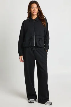 Jogging Jambe Droite en Maille Interlock
