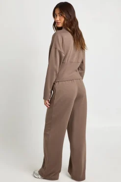 Jogging Jambe Droite en Maille Interlock