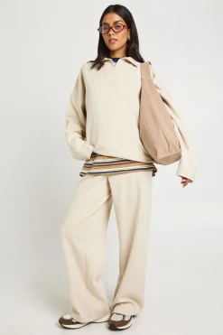 Jogging Jambe Droite en Maille Interlock