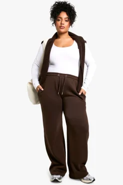 Jogging Jambe Droite Grande Taille Avec Appliqué Éponge Sports Dept