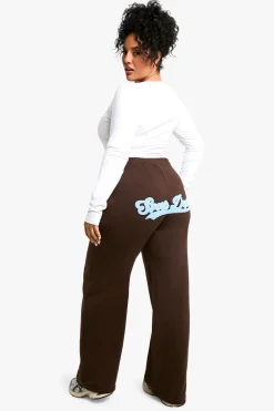 Jogging Jambe Droite Grande Taille Avec Appliqué Éponge Sports Dept