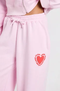 boohoo Jogging Jambe Droite Love Club Imprimé Synthétiqueff<Femme Pantalons|Athleisure