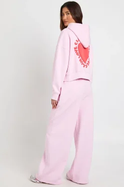 boohoo Jogging Jambe Droite Love Club Imprimé Synthétiqueff<Femme Pantalons|Athleisure