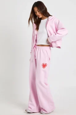 boohoo Jogging Jambe Droite Love Club Imprimé Synthétiqueff<Femme Pantalons|Athleisure