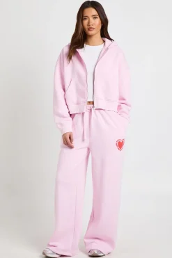 boohoo Jogging Jambe Droite Love Club Imprimé Synthétiqueff<Femme Pantalons|Athleisure