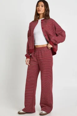 boohoo Jogging Jambe Droite à Rayures<Femme Pantalons|Joggings