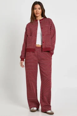 boohoo Jogging Jambe Droite à Rayures<Femme Pantalons|Joggings