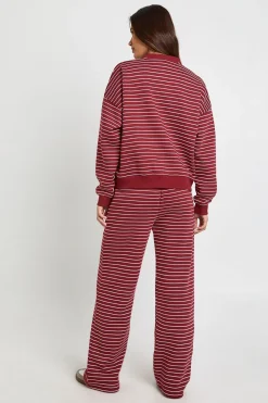 boohoo Jogging Jambe Droite à Rayures<Femme Pantalons|Joggings