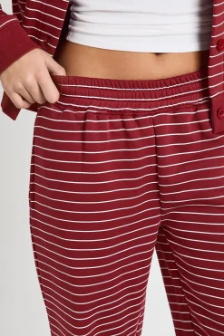 boohoo Jogging Jambe Droite à Rayures<Femme Pantalons|Joggings