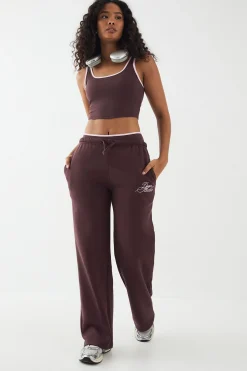 DSGN Studio Jogging Jambe Droite Script Contrasté<Femme Pantalons|Dsgn Studio