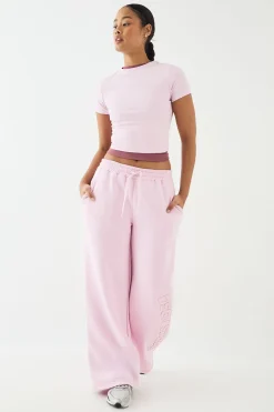 Jogging Jambe Large avec Appliqué Tissu Assorti DSGN Studio