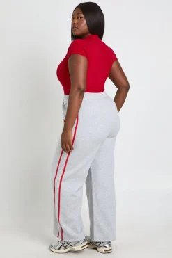 boohoo Jogging Large À Bandes Latérales Grande Taille<Femme Pantalons|Joggings