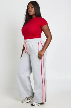 boohoo Jogging Large À Bandes Latérales Grande Taille<Femme Pantalons|Joggings