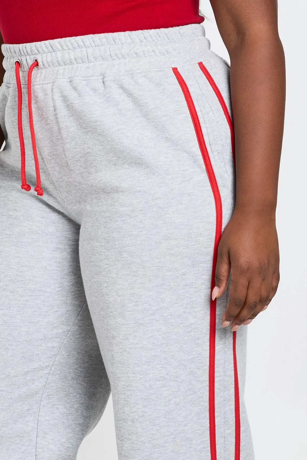 boohoo Jogging Large À Bandes Latérales Grande Taille<Femme Pantalons|Joggings
