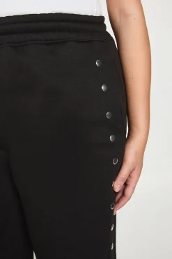boohoo Jogging Large Taille Plus à Jambes Évasées avec Clous Latéraux<Femme Pantalons|Joggings