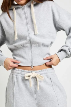 Jogging Oversize à Cordons Contrastés avec Pinces et Poignets