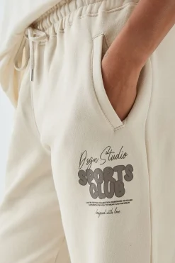 DSGN Studio Jogging Oversize à Revers Sports Bubble Slogan<Femme Pantalons|Dsgn Studio