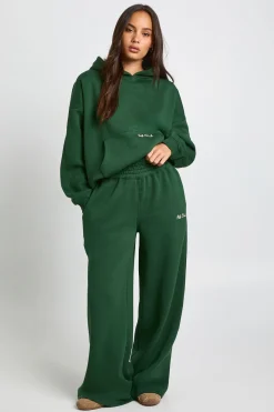 Jogging Petite Ath Club à Taille Haute Brodée et Jambes Droites