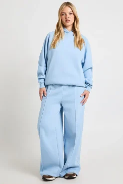 Jogging Petite Taille Jambe Droite Avec Détails De Plis Piqués