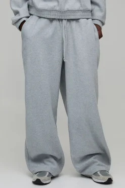 boohooMAN Jogging Taille Haute Jambe Large en Melton avec Détails de Couture et Cordons de Serrage Prolongés<Homme Tout Afficher|Jogging
