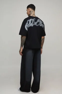 boohooMAN Jogging Tall Coupe Très Large Effet Spray<Homme Tout Afficher|Jogging