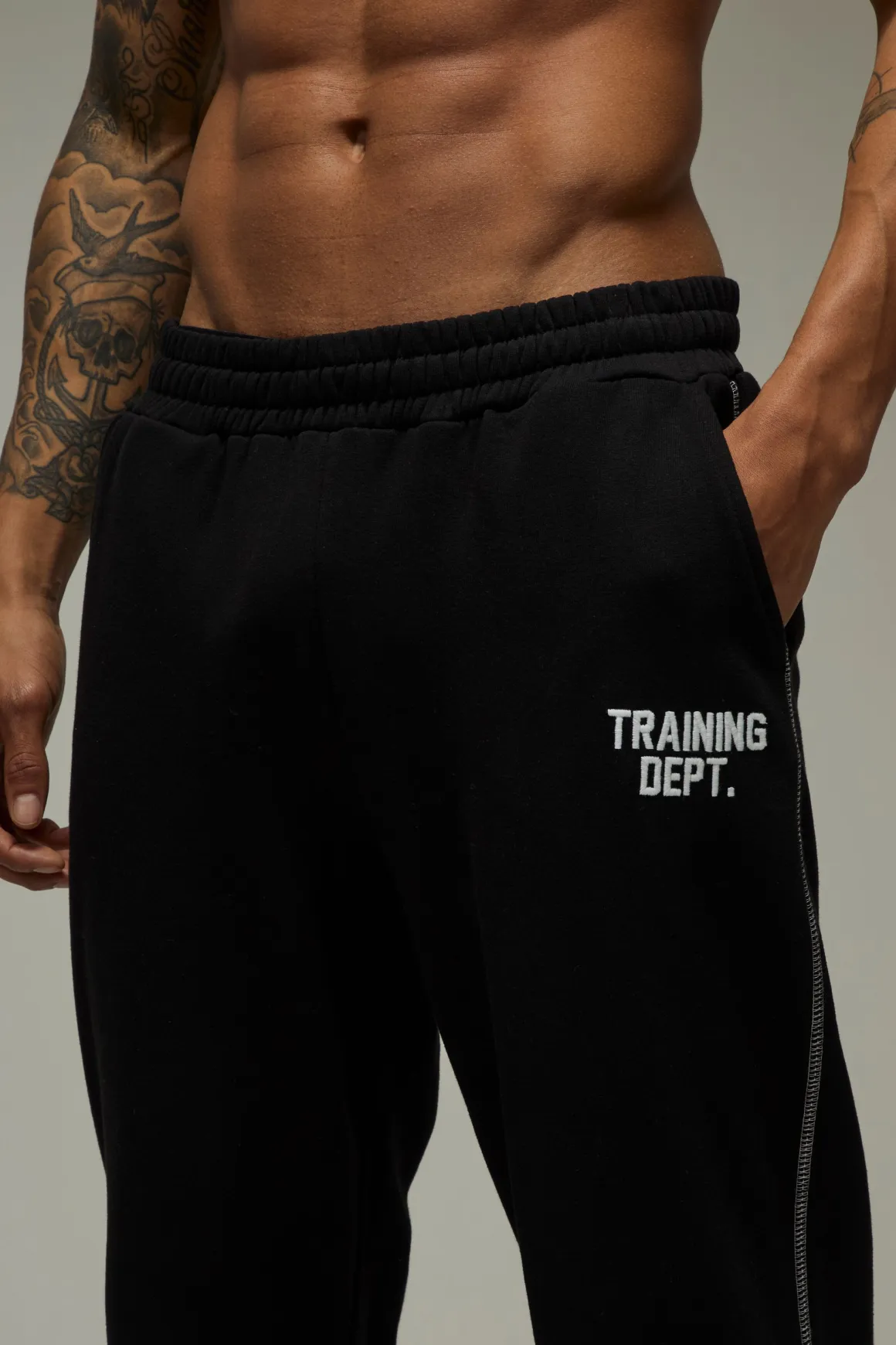 Jogging Training Dept Jambes Droites Coutures Contrastées