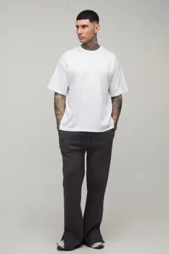 Jogging Évasé Baggy Taille Haute Avec Ourlet Fendu