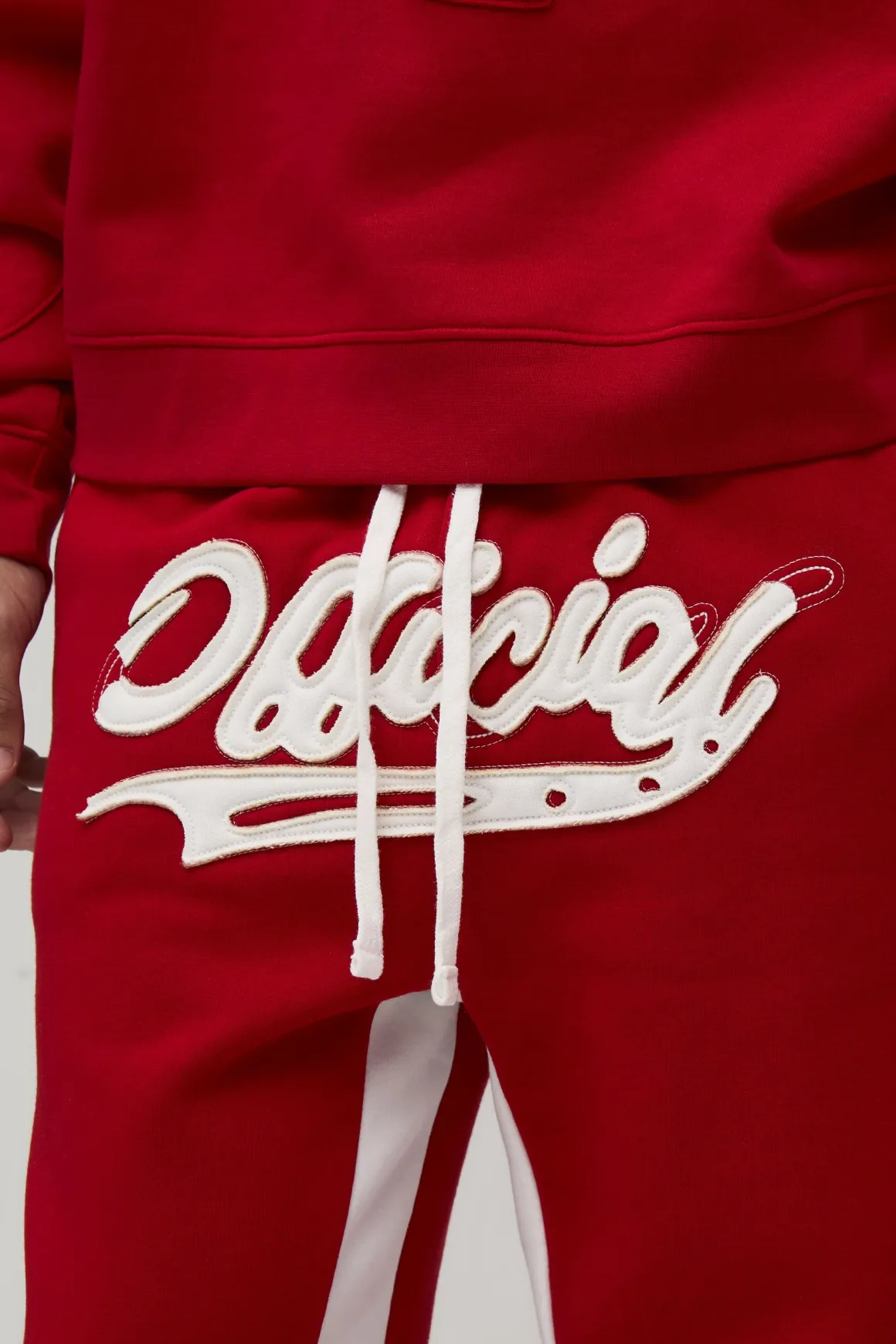 Jogging Évasé Décontracté avec Appliqué et Gousset Officiel