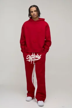 Jogging Évasé Décontracté avec Appliqué et Gousset Officiel