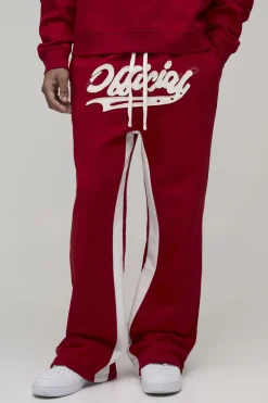 Jogging Évasé Décontracté avec Appliqué et Gousset Officiel