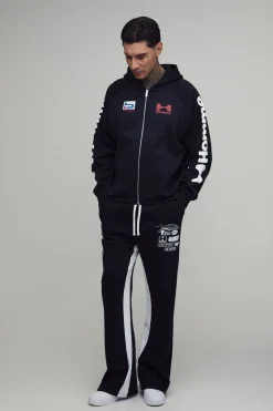 boohooMAN Jogging Évasé Moto Décontracté Pour Grand<Homme Tout Afficher|Jogging