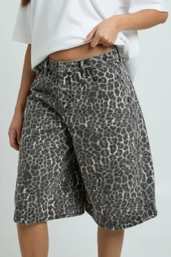 Jort En Denim Mi-long Taille Mi-haute