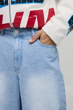 Jort Long Délavé À Broderies
