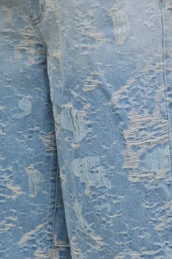 Jorts en denim distressed réguliers