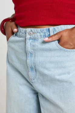 Jorts En Jean Mi-montant Longue Coupe Grande Taille