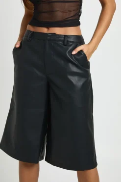 Jorts Larges En Synthétiquecuir