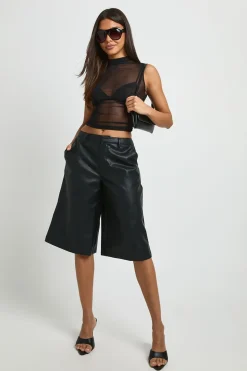 Jorts Larges En Synthétiquecuir