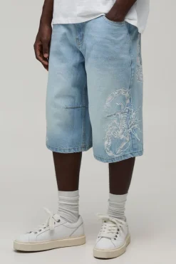 Jorts Longs Avec Broderie Scorpion