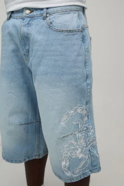 Jorts Longs Avec Broderie Scorpion