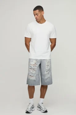 Jorts Longs Déchirés Brodés