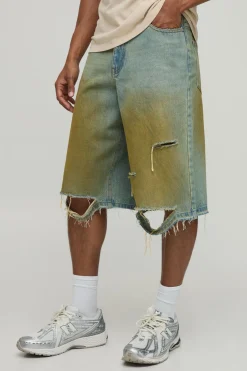 Jorts Longs Teintés À Ourlet Brut