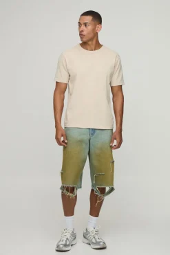 Jorts Longs Teintés À Ourlet Brut