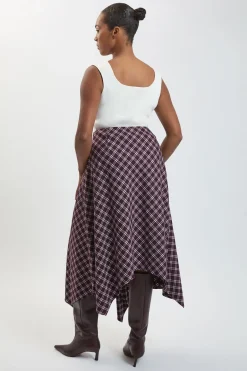 KarenMillen Jupe Ajustée À Carreaux Grande Taille<Femme Jupes|Jupes