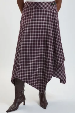 KarenMillen Jupe Ajustée À Carreaux Grande Taille<Femme Jupes|Jupes