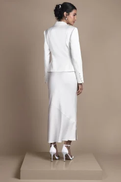 Jupe Ajustée de Mariée avec Détails Satinés