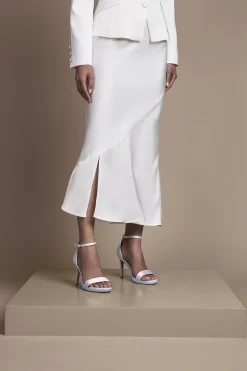 Jupe Ajustée de Mariée avec Détails Satinés