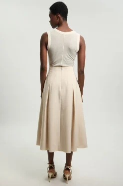 KarenMillen Jupe Ample Ajustée En Mélange De Viscose<Femme Jupes|Jupes